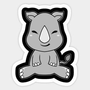 Cute Baby Rhino Sticker